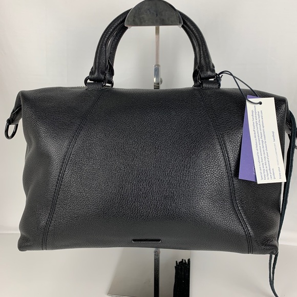 New Rebecca Minkoff Isobel Black Leather Satchel - Picture 2 of 8